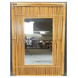 Vintage Bamboo & Rattan Wall Mirror