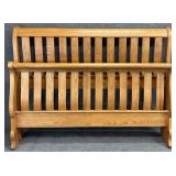 Oak Queen Size Sleigh Bed
