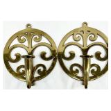 2 Virginia Metalcrafters Brass Wall Candle Sconces