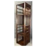 4-Tier Slat Wood Bookcase