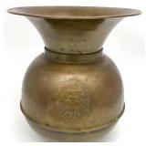 All Famous Havana 5 Cent Cigars Brass Spittoon