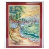 Martine Cotton Caribbean Coastal Landscape Art