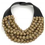 Fairchild Baldwin NYC Bella Khaki Bead Necklace