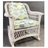 White Wicker Rocking Chair