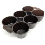 Griswold #18 Cast Iron 6-Cup Muffin Pan 8141