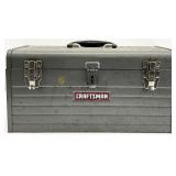 Vintage Craftsman Metal Toolbox and Contents