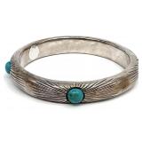 Simon Sebbag Sterling Silver Turquoise Bracelet