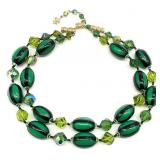 Signed Vendome Double Strand Beaded Necklace