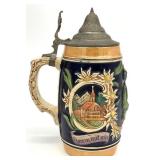 Vintage German Lidded Beer Stein