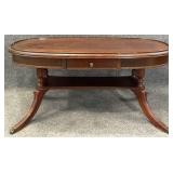 Oval Mahogany Coffee Table