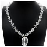 Avi Soffer Faceted Crystal & Sterling Necklace