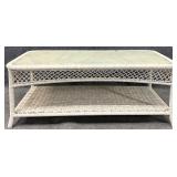 White Wicker Coffee Table