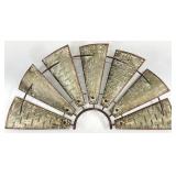 Metal Half Windmill Wall Sculpture