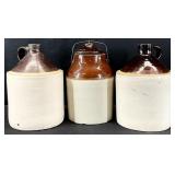 3 Vintage Stoneware Jugs / Canister