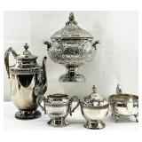 Vintage Silver Plate Coffee Pot & More