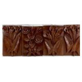 4 Vintage Carved Wood Floral Wall Plaques