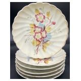 6 Vintage Victoria Carlsbad Austria Floral Plates