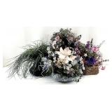 4 Decorative Faux Plants in Planters & Baskets