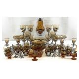 Farber Bros Krome Kraft Cambridge Glass Set
