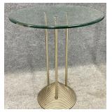 Post Modern Style Glass Top Side Table