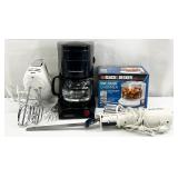 Coffee Maker, Chopper, Electric Knife, Hand Mixer