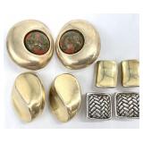 4 Pair Simon Sebbag Israel Sterling Overlay