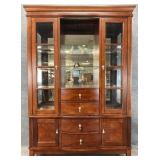 Cherry Bow Front China Cabinet