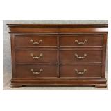 Mahogany Tone Double Dresser
