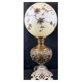 Victorian Brass Gone With The Wind Lamp