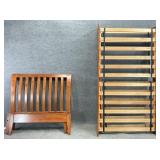 Pair Mahogany Tone Twin Beds