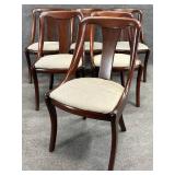 Set of 6 Mahogany Sabre Leg Dining Chairs