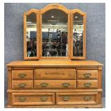 Broyhill Oak Dresser w/ Mirror