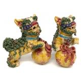 Pair Chinese Ceramic Foo Dogs
