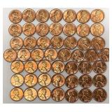 50 Brilliant Uncirculated 1963 Copper Pennies