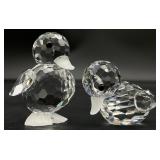2 Swarovski Crystal Duck Figures