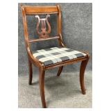 Mahogany Lyre Back Side Chair