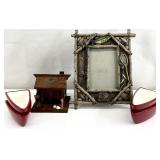 Fishing Photo Frame, Wood Cabin Coin Bank & More