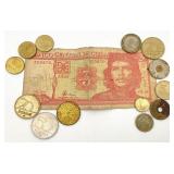 Asst Vintage International Coins / Currency