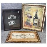 3pc Wine Art Prints / Wall Art