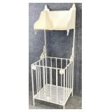 Vintage Metal Wrought Iron Storage Shelf