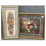 2pc Framed Floral Art Prints