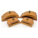 4 Handmade Wooden Hang-Ups / Quilt Clamps