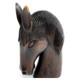 Carved Wooden Horse Head Bust