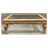 Large Glass Insert Coffee Table