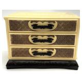 Vintage Chinese Scene Celluloid Jewelry Box
