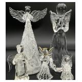 5 Crystal / Glass Angels Figurines