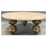Vtg Marble Top Coffee Table