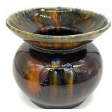 Antique Vintage Glazed Pottery Cachepot / Spittoon