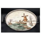 Vintage Scenic Windmill Porcelain Tray