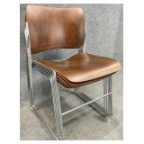5 David Rowland 40/4 Stacking Chairs